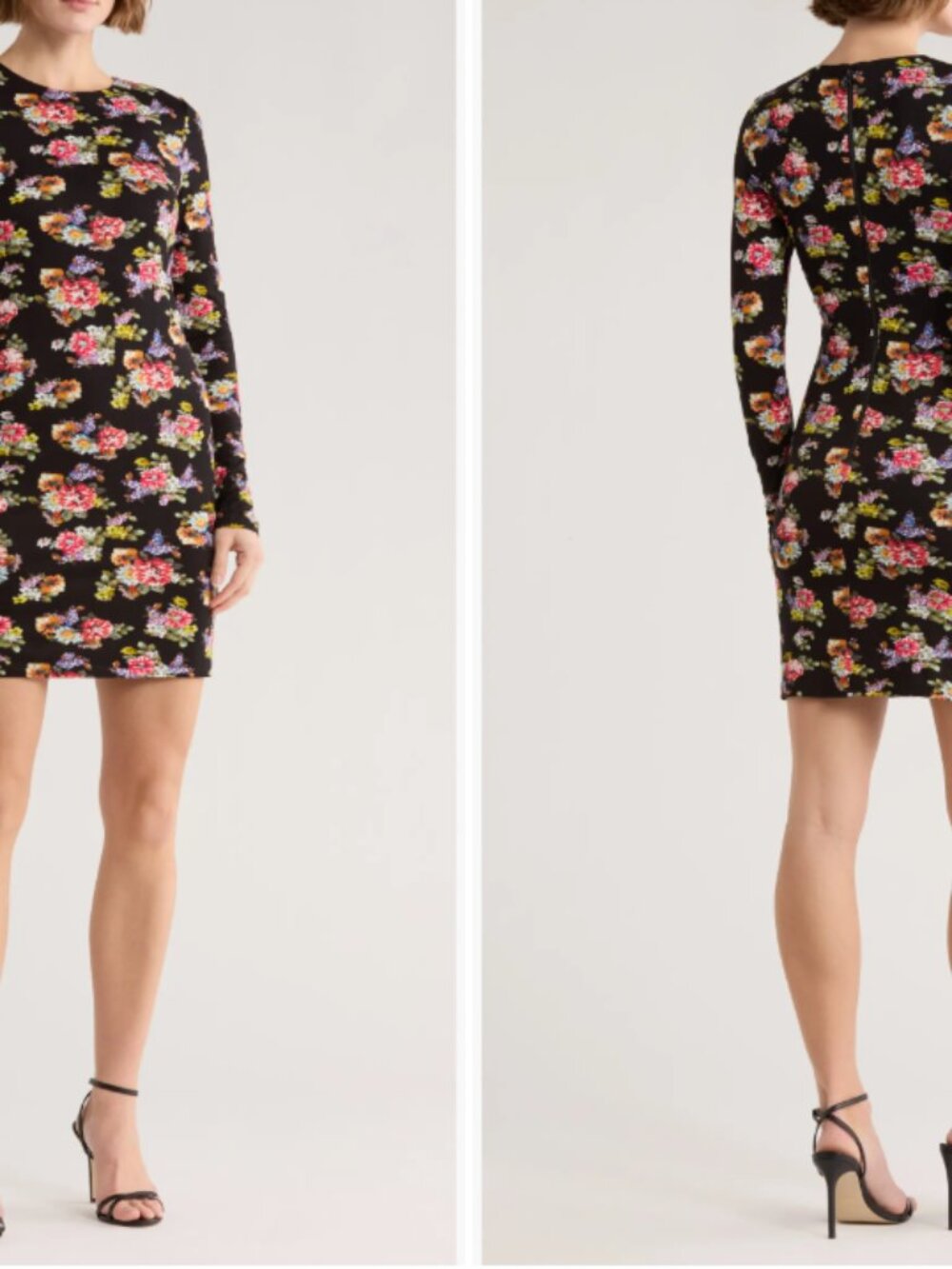 ALICE + OLIVIA Delora Floral Long Sleeve Dress NWT SZ 0